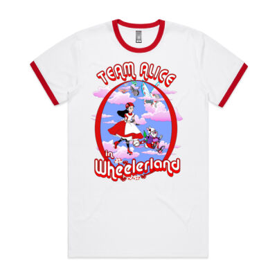 Team Alice in Wheelerland - Special Red Edition - Mens Ringer Tee Thumbnail