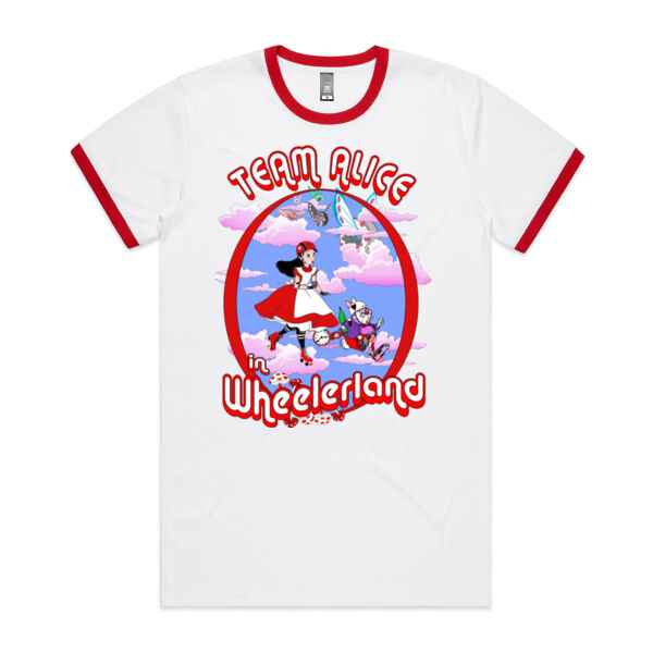Team Alice in Wheelerland - Special Red Edition - Mens Ringer Tee Thumbnail